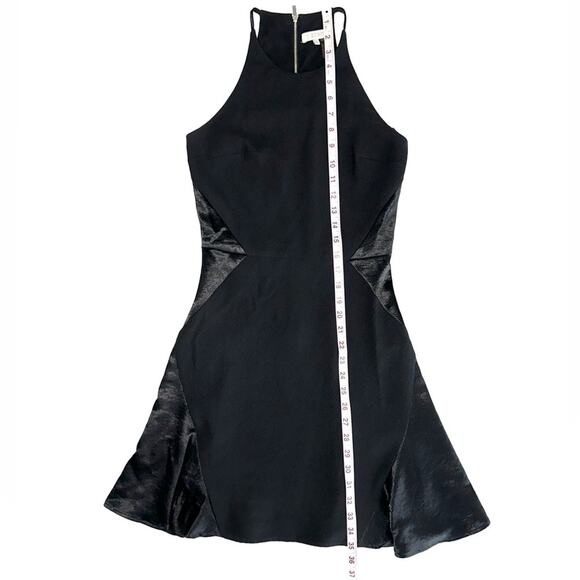 1 State Black Satin Inset Fit & Flare Dress Size XS - Picture 12 of 12